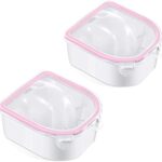 2 Pieces Nail Soaking Bowl Nail Spa Bowl Nail Art Remover Soak Soaker Treatment Bowl Used for Manicure Spa Tool (Pink)