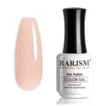 RARJSM Gel Nail Polish Milky Rose LED UV Gel Soak Off Clear Nude Light Pink French Manicure Transparent Jelly Nail Gel Polish Varnish Curing Requ