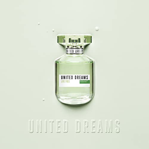 Benetton - United Dreams Live Free, Eau de Toilette - Long Lasting - Femenine, Fresh and Dynamic Fragance - Floral, Fruity and Citrus Notes - Ide