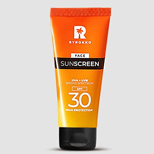 BYROKKO Face Sunscreen SPF 30 | Light Moisturizing Emulsion with High UVA/UVB Protection Formula For Daily Use (50 ml)