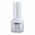 AIMEILI Liquid Latex Peel Off Tape Cuticle Guard Polish Barrier Skin Protector for Nail Art White Odorless 15 ML
