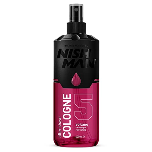 NISHMAN Aftershave Men, Mens Cologne Volcano, 150 ml - Relaxing Refreshing Aftershaving Spray Lotion Cologne for Men | Mens Cologne | Mens Afters