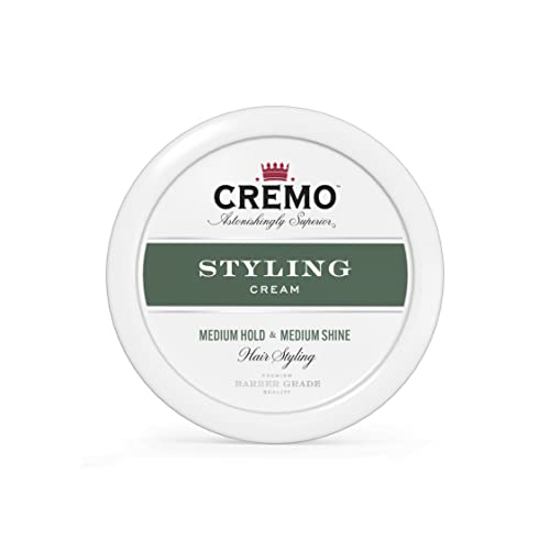 CREMO - Barber Grade Hair Styling Cream For Men | Medium Hold & Medium Shine | 113g