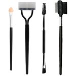BAISDY 4Pcs Eyelash Comb Separator, Eyelash Mascara Brow Brush Makeup Grooming Tool