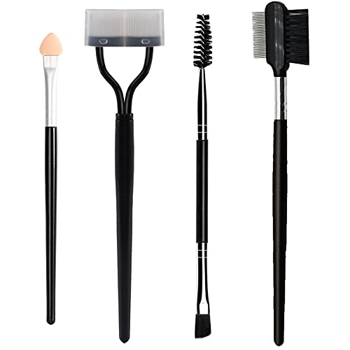 BAISDY 4Pcs Eyelash Comb Separator, Eyelash Mascara Brow Brush Makeup Grooming Tool