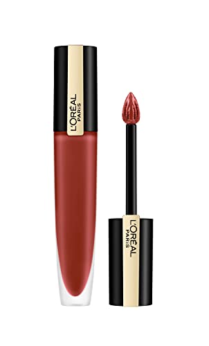 L'Oreal Paris Rouge Signature Matte Liquid Lipstick, Ultra-Matte Lip Stain, Up To 24 Hours of Colour, 113 I Don't, 41 ml (Pack of 1)