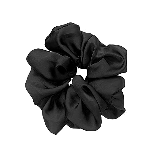 JeoPoom Silk Hair Scrunchy, Frizz and Breakage Prevention Silk Hair Rope, Regular Donut Hair Ties, Elastics Ponytail Holder, Silk Scrunchies for
