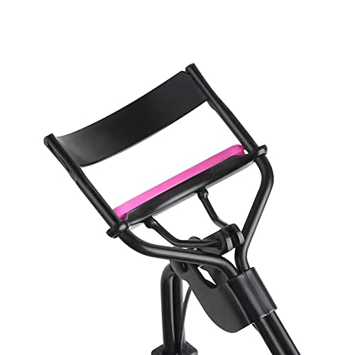 Black Handle Eyelash Lash Curler Handle Tools with 5 Replacement Silicone Refill Pads for Makeup Cosmetic