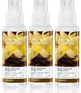 3 x Avon Naturals Body Spray VANILLA & SANDALWOOD Spritz 3 x 100 ml