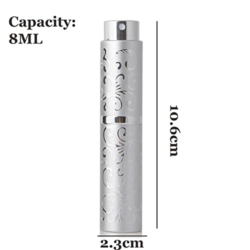 Perfume Atomiser, 8ml Travel Perfume Atomiser Refillable Mini Aftershave Empty Spray Bottle Small Perfume Atomizer Pods Portable Fragrance Contai