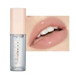 Clear Lip Gloss, Long Lasting Tinted Lip Balm Hydrating Lipstick Liquid, Waterproof Glitter Shimmer Makeup Lip Tint Moisturizer Blendable Lipglos