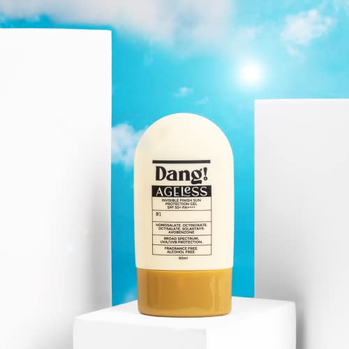 Dang! Ageless Invisible Finish Sun Protection Gel | Broad Spectrum Sunscreen SPF 50+ PA++++ | Face Sunscreen With No White Cast