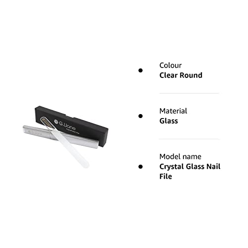Crystal Glass Nail File - G.Liane Professional Double Sided Etched Glass Nail Files With Case For Shaping The Natural Nails And Artificial Nails
