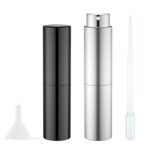 FAIREACH Perfume Atomiser Refillable 20 ml Perfume Bottle Atomiser for On the Go Travel Practical Pocket Atomiser Empty with Funnel Leak-Proof Pa