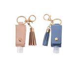 CONGGUAN 2 Pieces Squeeze Bottle 30 ml Travel Bottle Keychain Holders Refillable Sanitizer Containers for Hand Sanitizer,Travel, Outdoor Activiti