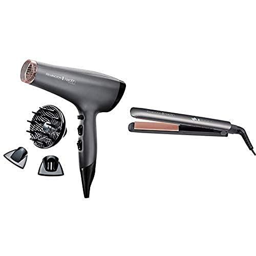 Remington Keratin Protect Intelligent Ceramic Hair Straighteners, Infused with Keratin and Almond Oil, S8598, Black