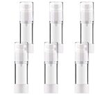 JamHooDirect 30ml Airless Pump Bottle Refillable Empty Clear Bottle Travel Containers/Vacuum Press Pump Bottles With Funnel and Label for Perfume