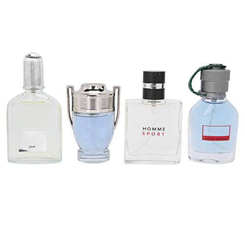 Male Perfume, 4pcs 25ml Men Perfume with Long Lasting Natural Fragrance, Male Spray Perfume Set Gift, Eau de Toilette Cologne Spray, Idea Gift fo