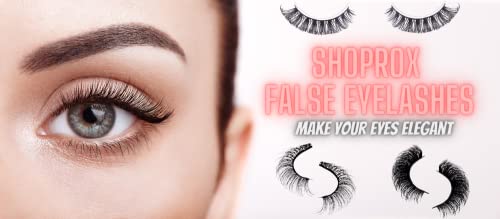 Shoprox False Eyelashes, Russian Strip Lashes, Fluffy Eyelashes Perfect for Parties, Weddings, Birthday Gifts, Eye Lashes for Every Type of Eyes,