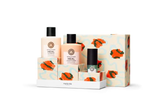 Maria Nila Head & Hair Heal Shampoo, Conditioner & Argan oil (350/300 / 30 ml), Prevents Dandruff/Scalp Problems & Stimulates Hair Growth, 100% V