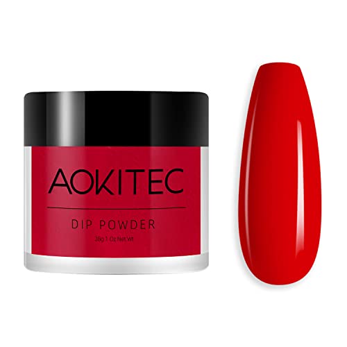 Aokitec 28g Dip Powder Clear Fashion Color Nail Dipping Powder French Powder Pro Collection System Nail Art Starter Manicure Salon DIY at Home Od