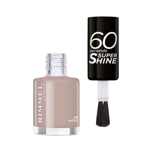 Rimmel London 60 Seconds Super Shine by Rita Ora Nail Polish, 300 Glaston-Berry, 8 ml