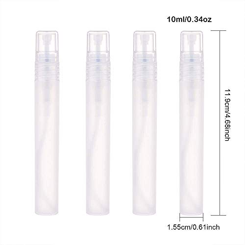 Plastic Empty Perfume Bottles Mini Spray Bottle Plastic Fine Mist Spray Bottle Travel, Refillable, Sprayer Transparent 10 ml (10Pcs/Pack,10ml)
