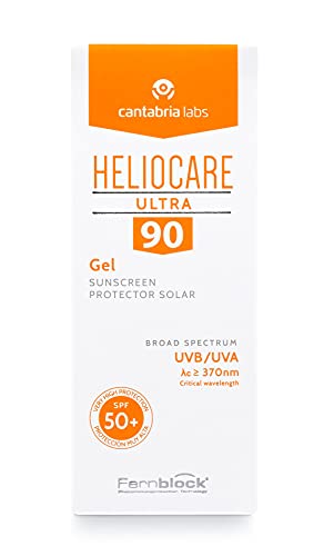 Heliocare Ultra Gel SPF 90 50ml / Gel Face Sunscreen / Daily Uva and Uvb Anti-Ageing Sun Block / Combination, Oily & Normal Skin/ Matte Finish