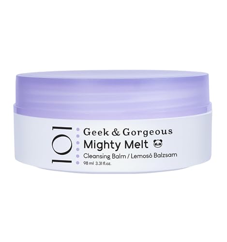 Geek & Gorgeous Mighty Melt - cleansing balm, melts away long-lasting, waterproof makeup & sunscreen, for all skin types, 100ml