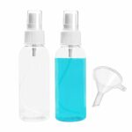 Symbah Refillable Spray Bottle 100 ML (2PCS) Fine Mist Clear Plastic Small Spray Bottles for traveling, cosmetic, perfume, cleaning liquid, essen
