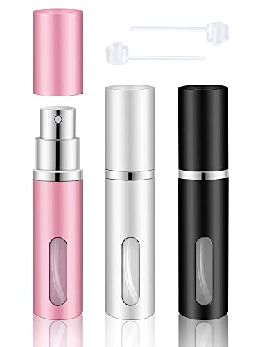 BELEVO Travel Perfume Atomiser Refillable 3 Pcs Perfume Travel Bottle For Toiletries 5 Ml Refillable Perfume Bottle Mini Spray Bottle Suitable Fo