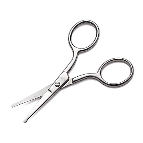 LIVINGO Premium Manicure Rounded Tip Scissors Multi-Purpose Stainless Steel Cuticle Pedicure Beauty Grooming Kit for Nail, Eyebrow, Eyelash, Dry