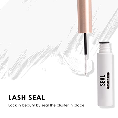 Magnetic SL Lashes Adhesive Cluster Lash Bond and Seal for DIY Cluster Individuals False Eyelashes Strong Hold for 72 Hours Latex-free - Black Bo