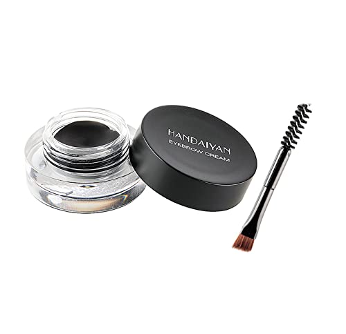 Eyebrow Cream, Waterproof Eyebrow Gel Long Lasting Brow Pomade with Brush, Natural Versatile Tinted Brow Gel Creates Natural Looking Brows for Ho