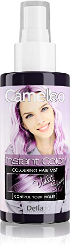 Cameleo - Hair Spray Toner - Silver Mist - For Blonde, Platinum, Grey Hair - Ready To Use, Spray & Go - Semi Permanent - Instant Colouring - 150m