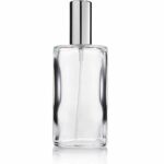 Travel Perfume Bottle: 100ml Refillable Perfume Atomiser - Stylish Atomiser Spray Bottle with Pump, Perfume Atomizer - Glass Bottle Clear and Sil