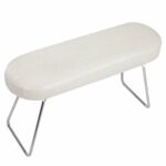 Nail Hand Pillow Pad White Nail Arm Rest Cushion Stand Waterproof Wear-Resistant Microfiber Manicure Tool with Bracket for Salon Technician Use