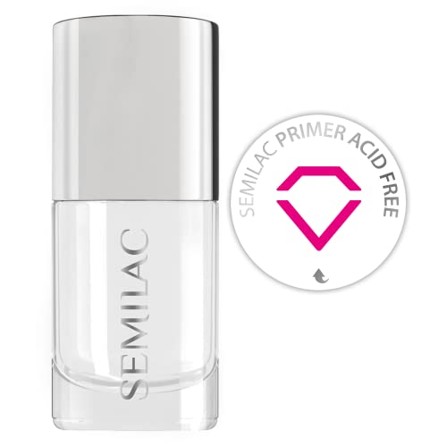 Semilac Acid Free Primer For Gel Nail Polish & Acrylic Nails. Professional Grade Degreaser For Nails For The Perfect Manicure or Pedicure. Easy T