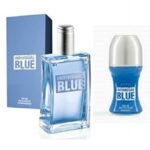 Individual Blue for men set includes Eau de Toilette Spray 100ml and a matching roll on anti-perspirant deodorant 50ml. Bergamot, Lavender, and S