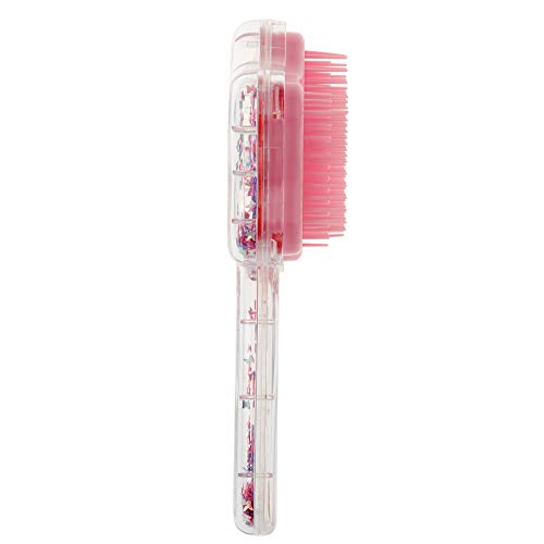 Hair Brush,Paddle Hairbrush for Little Girls Kids(age 3-8),Easily Glide Through Knots No Pull,Unicorn Glitter Bristle Tangle Brushes(pink)