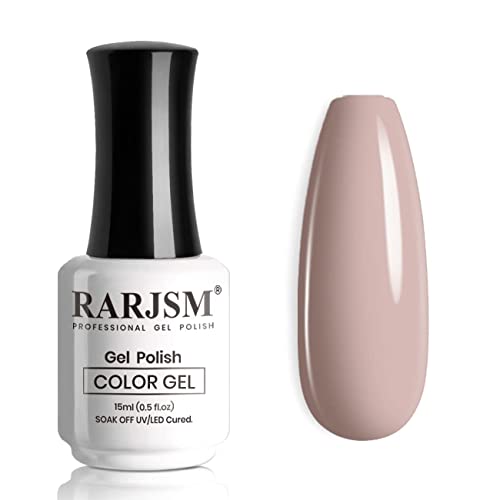RARJSM Gel Nail Polish Milky Rose LED UV Gel Soak Off Clear Nude Light Pink French Manicure Transparent Jelly Nail Gel Polish Varnish Curing Requ