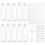 10 Pcs Clear Travel Bottles, 60ml Empty Travel Bottles, Travel Bottles for Toiletries, Flip Cap Plastic Bottles for Travel, Refillable Travel Bot