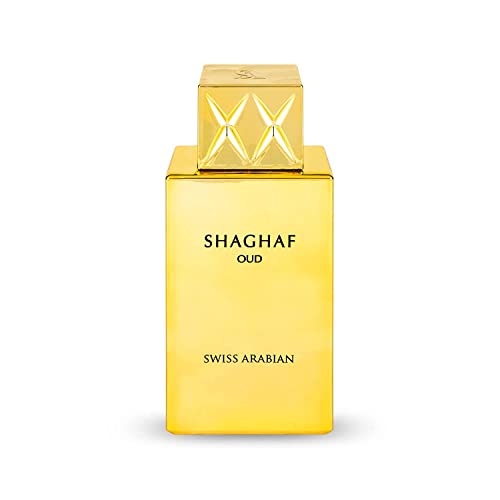 Shaghaf Oud 75ml EDP by Swiss Arabian Saffron Rose Praline Vanilla Wood -A fragrance for Men and Women