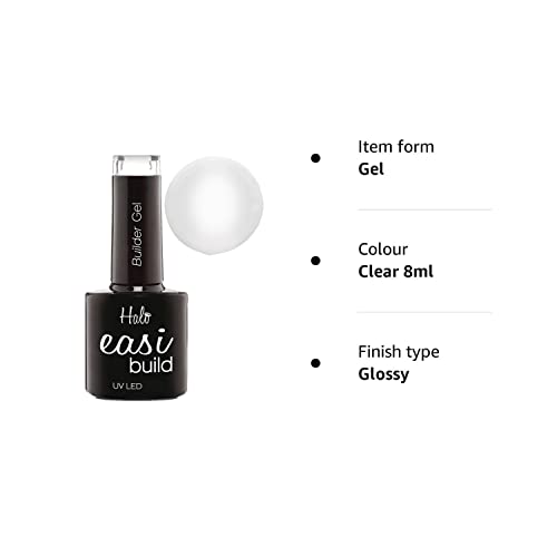 Pure Nails Halo Easi Build LED/UV Builder Gel Collection - Clear 8ml (N3015)