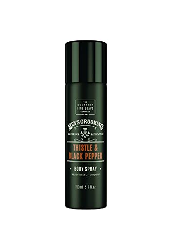 Men's Grooming by The Scottish Fine Soaps Company Thistle & Black Pepper Body Spray 150ml
