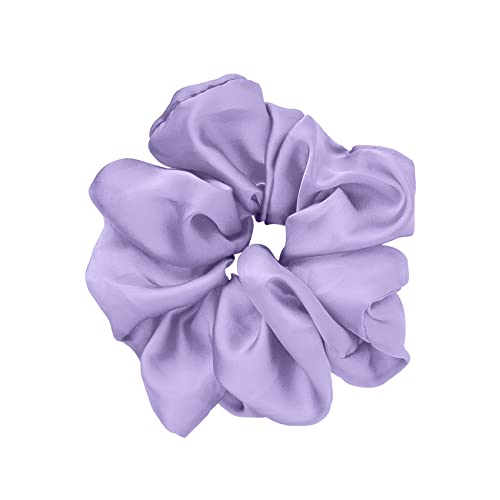 JeoPoom Silk Hair Scrunchy, Frizz and Breakage Prevention Silk Hair Rope, Regular Donut Hair Ties, Elastics Ponytail Holder, Silk Scrunchies for