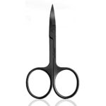 Multi-Purpose Nail Scissors Stainless Steel for Nail Toenail Eyebrow Eyelash(Black)