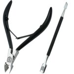 SENBACH Cuticle Trimmer with Cuticle Pusher, Cuticle Remover Cuticle Nipper Professional Stainless Steel Cuticle Cutter Clipper Durable Pedicure