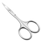 Onlylove Stainless steel beauty scissors, Pointed Household Beauty Scissors, Suitable for Trimming Eyebrows, Nose Hair, Beard, Silver
