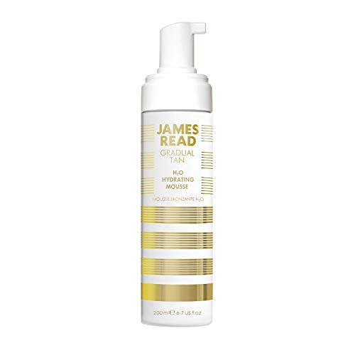 JAMES READ H2O Hydrating Tanning Mousse, Natural Glow, Rejuvenating & Moisturising, Infused with Fruit Waters, Nutrients and Vitamins, Long-Lasti